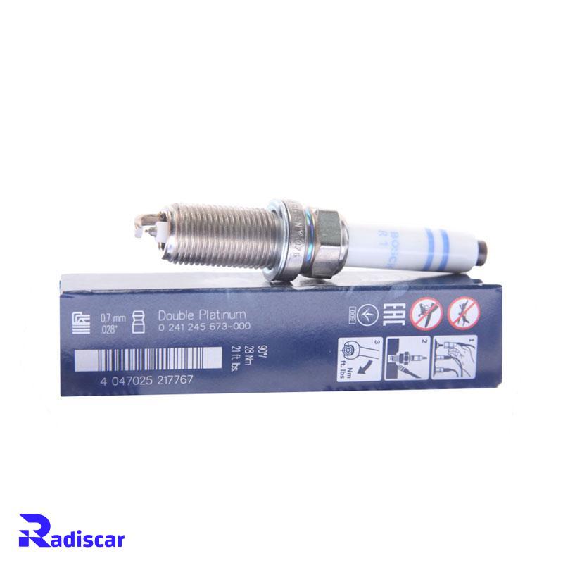 شمع موتور پایه کوتاه سوزنی دبل پلاتینیوم تک الکترود +54 FR 6 KPP 33 X+ برند Bosch کد 0242240649