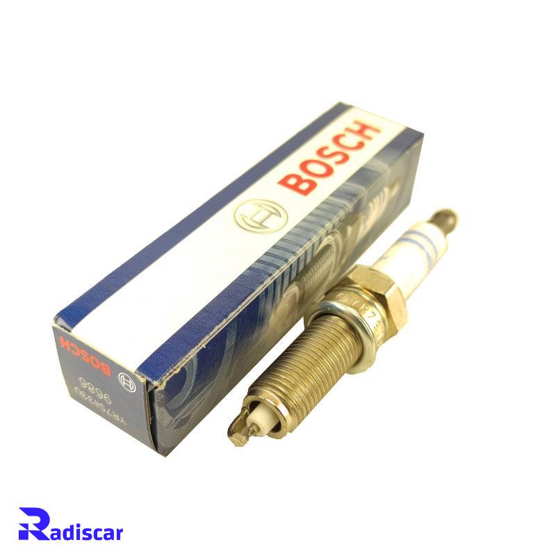 شمع موتور پایه بلند سوزنی دبل ایریدیوم تک الکترود YR 7 SII 33 U برند Bosch کد 0242135548