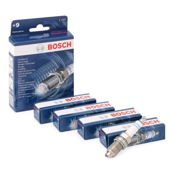 شمع موتور پایه کوتاه معمولی دو الکترود بسته بندی چهار عددی FLR 8 LD+U +9 برند Bosch کد 0242229878