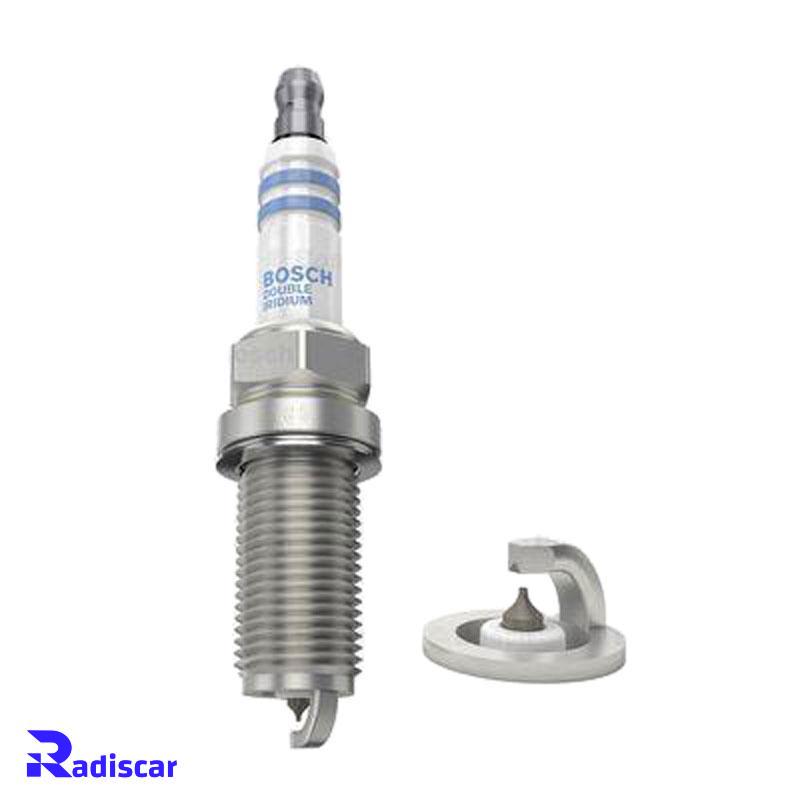 شمع موتور پایه بلند سوزنی دبل ایریدیوم تک الکترود بسته بندی 4 عددیFR 8 MII 33 X برند Bosch کد 0242230533