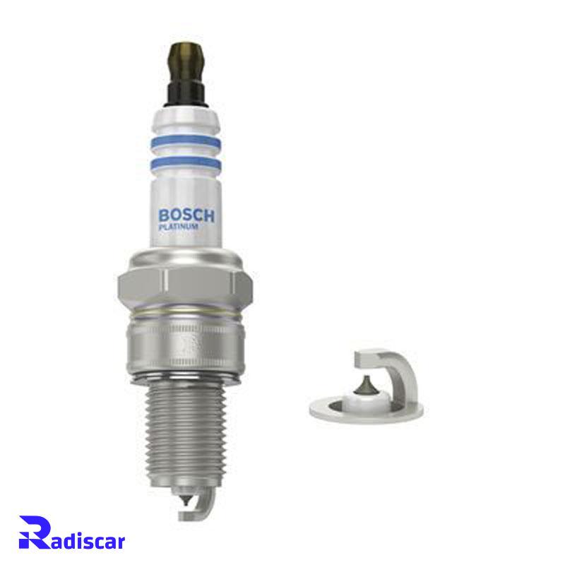 شمع موتور پایه کوتاه سوزنی دبل پلاتینیوم تک الکترود WR 8 DPP 30 X رند Bosch کد 0242230600