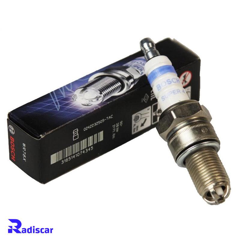 شمع موتور پایه کوتاه معمولی چهار الکترود WR 78 X برند Bosch کد 0242232505