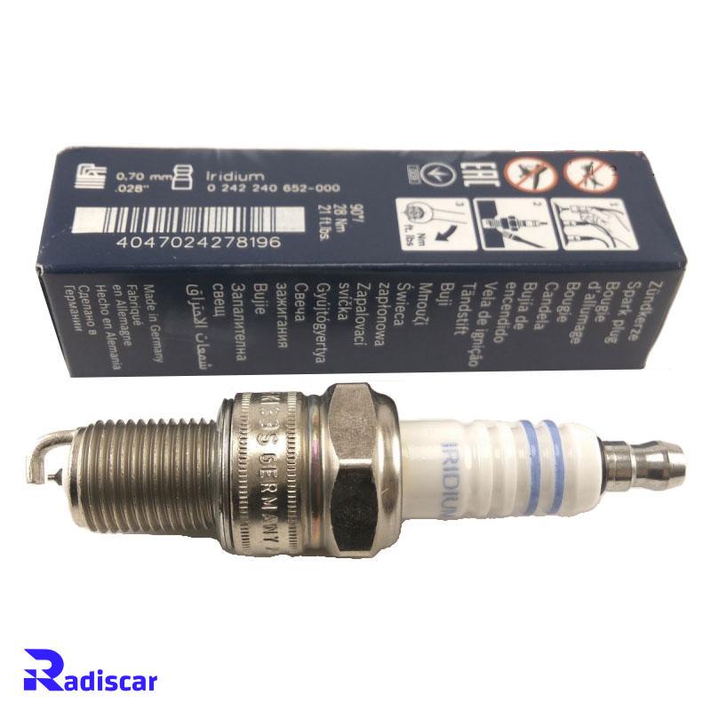 شمع موتور پایه کوتاه سوزنی ایریدیوم تک الکترود WR 6 KI 33 S برند Bosch کد 0242240652