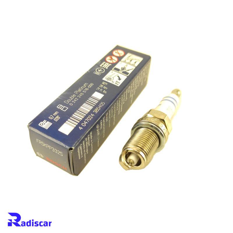 شمع موتور پایه کوتاه سوزنی دبل پلاتینیوم تک الکترود FR 5 KPP 332 S برند Bosch کد 0242245576