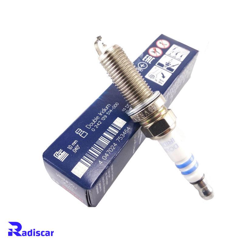 شمع موتور پایه بلند سوزنی دبل ایریدیوم تک الکترود VR 8 NII 35 U برند Bosch کد 0242129514